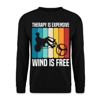 Recumbent Trike - Unisex Pullover - Schwarz - Vorne - Alina (178cm) & Michal (187cm)