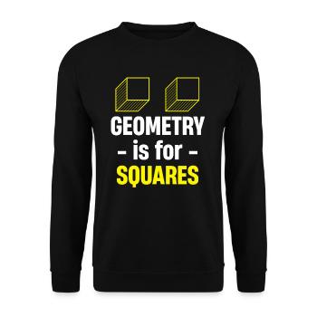 Geometry is algebraic for squares pi - Unisex Sweatshirt - black - Front - Alina (178cm) & Michal (187cm)