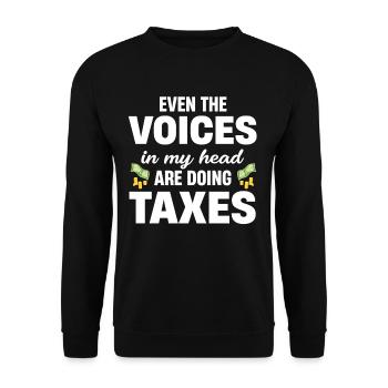 Même faire les voix dans ma tête - Sweat-shirt Unisexe - noir - Devant - Alina (178cm) & Michal (187cm)