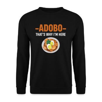 Adobo C’est pour ça que je suis là Recettes asiatiques - Sweat-shirt Unisexe - noir - Devant - Alina (178cm) & Michal (187cm)