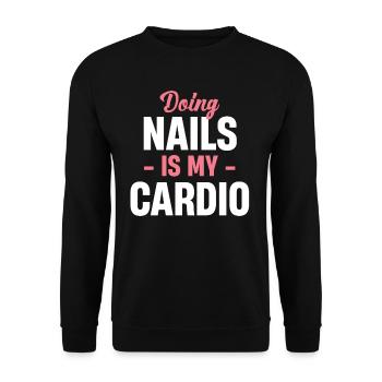 Nail Making Is My Cardio Artist Groomer - Unisex Sweatshirt - black - Front - Alina (178cm) & Michal (187cm)