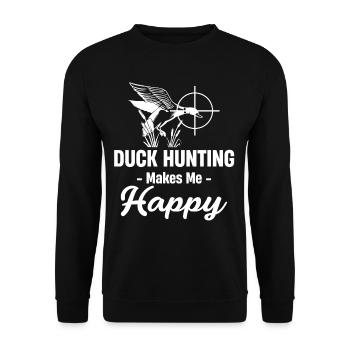 Entenjagd Wasservögel Quacksalber Gänse Zucht - Unisex Pullover - Schwarz - Vorne - Alina (178cm) & Michal (187cm)