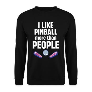 J’aime le flipper plus que les amateurs de flipper - Sweat-shirt Unisexe - noir - Devant - Alina (178cm) & Michal (187cm)