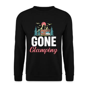 Gone Glamping Lady S’mores autour d’un feu de camp - Sweat-shirt Unisexe - noir - Devant - Alina (178cm) & Michal (187cm)