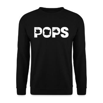 Pops Lustiger Gärtner Opa Plantsman Förster Bauer - Unisex Pullover - Schwarz - Vorne - Alina (178cm) & Michal (187cm)