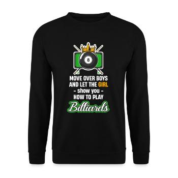 Déplacez-vous les gars et laissez-vous être - Sweat-shirt Unisexe - noir - Devant - Alina (178cm) & Michal (187cm)