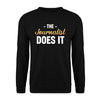 The Journalist Does It Author Broadcaster - Unisex Sweatshirt - black - Front - Alina (178cm) & Michal (187cm)