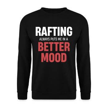 Rafting always puts you in a better mood Grandpa Canoeing - Unisex Sweatshirt - black - Front - Alina (178cm) & Michal (187cm)