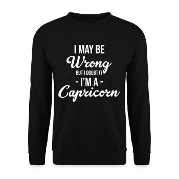 I may be wrong, but I doubt it, I - Unisex Sweatshirt - black - Front - Alina (178cm) & Michal (187cm)