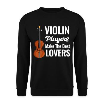 Geigenspieler Machen Die Besten Liebhaber Geiger - Unisex Pullover - Schwarz - Vorne - Alina (178cm) & Michal (187cm)