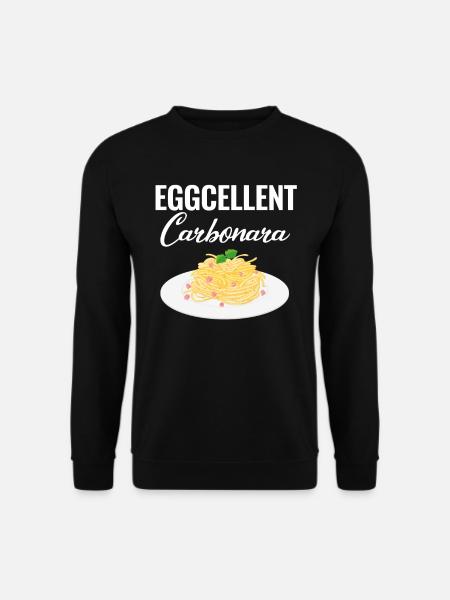 Eggcellent Carbonara Lover Italiano Makkaroni - Unisex Pullover - Schwarz