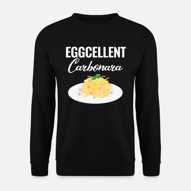 Eggcellent Carbonara Lover Italiano Makkaroni - Unisex Pullover - Schwarz