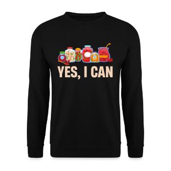Oui, je peux drôle d’agriculteurs de la saison de conservation - Sweat-shirt Unisexe - noir - Devant - Alina (178cm) & Michal (187cm)