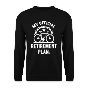 My official retirement plan for - Unisex Sweatshirt - black - Front - Alina (178cm) & Michal (187cm)
