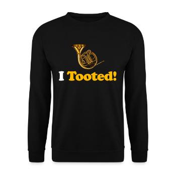 I pricked! Funny trombonist, musician, - Unisex Sweatshirt - black - Front - Alina (178cm) & Michal (187cm)