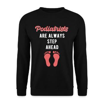 Podiatrists are always the pedicure beautician - Unisex Sweatshirt - black - Front - Alina (178cm) & Michal (187cm)
