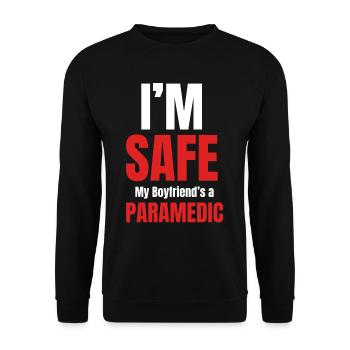 I'm sure my friend is - Unisex Sweatshirt - black - Front - Alina (178cm) & Michal (187cm)