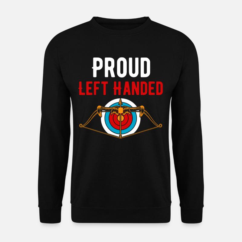 Stolzer Linkshändiger Bogenschießbogen - Unisex Pullover - Schwarz