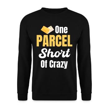The crazy postal worker is missing a parcel - Unisex Sweatshirt - black - Front - Alina (178cm) & Michal (187cm)