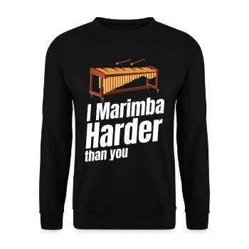 I Marimba Than You Trombone d’orchestre - Sweat-shirt Unisexe - noir - Devant - Alina (178cm) & Michal (187cm)
