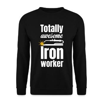 Absolutely ingenious ironworker welder installer - Unisex Sweatshirt - black - Front - Alina (178cm) & Michal (187cm)