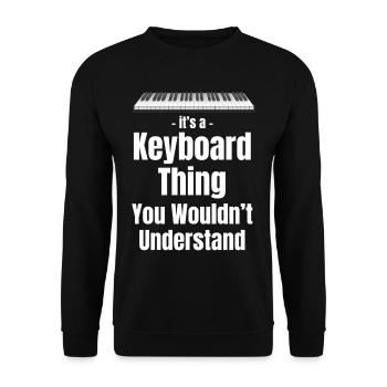 Es Ist Ein Keyboard-ding, Das Du Nicht Verstehen - Unisex Pullover - Schwarz - Vorne - Alina (178cm) & Michal (187cm)