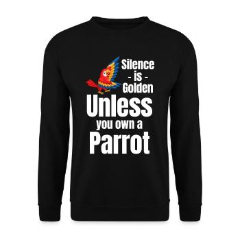 Silence is great unless you possess - Unisex Sweatshirt - black - Front - Alina (178cm) & Michal (187cm)