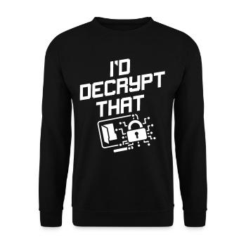 I'd love to see this funny - Unisex Sweatshirt - black - Front - Alina (178cm) & Michal (187cm)