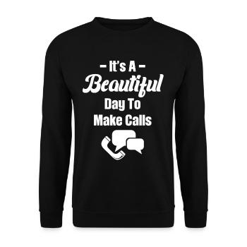 It's a nice day to have fun - Unisex Sweatshirt - black - Front - Alina (178cm) & Michal (187cm)