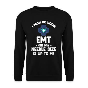 Je pourrai être votre ambulancier un jour - Sweat-shirt Unisexe - noir - Devant - Alina (178cm) & Michal (187cm)