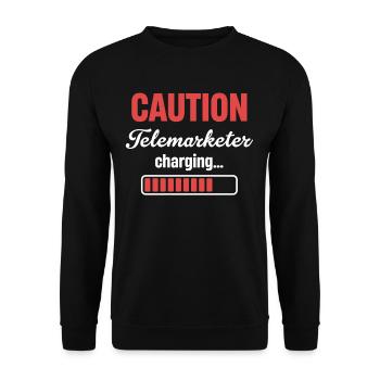 Attention teleseller fees - Unisex Sweatshirt - black - Front - Alina (178cm) & Michal (187cm)