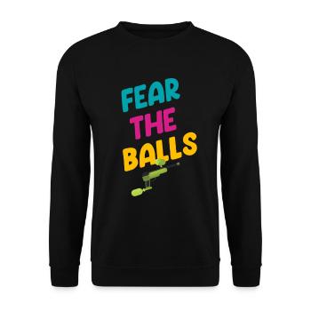 Peur Des Couilles Drôle - Sweat-shirt Unisexe - noir - Devant - Alina (178cm) & Michal (187cm)