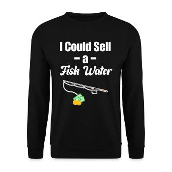 I could make a funny - Unisex Sweatshirt - black - Front - Alina (178cm) & Michal (187cm)