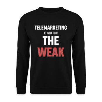 Telemarketing Ist Nichts Für Den Schwachen - Unisex Pullover - Schwarz - Vorne - Alina (178cm) & Michal (187cm)