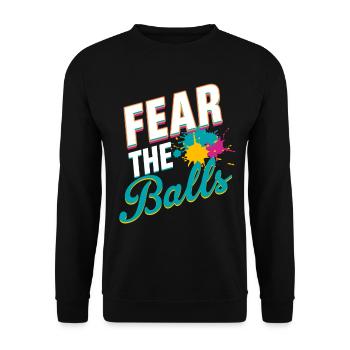 Peur Des Couilles Drôle - Sweat-shirt Unisexe - noir - Devant - Alina (178cm) & Michal (187cm)