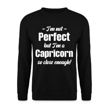 I'm not perfect, but I'm a - Unisex Sweatshirt - black - Front - Alina (178cm) & Michal (187cm)