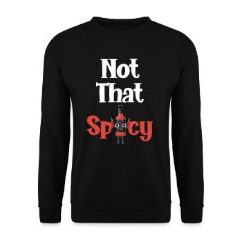 Nicht, Dass Liebhaber Von Scharfem Essen - Unisex Pullover - Schwarz - Vorne - Alina (178cm) & Michal (187cm)