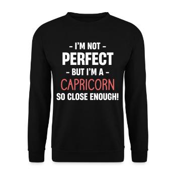 I'm not perfect, but I'm a - Unisex Sweatshirt - black - Front - Alina (178cm) & Michal (187cm)