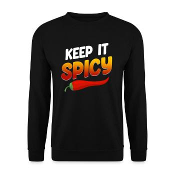 Gardez-le Amateur de cuisine épicée Cuisine coréenne - Sweat-shirt Unisexe - noir - Devant - Alina (178cm) & Michal (187cm)