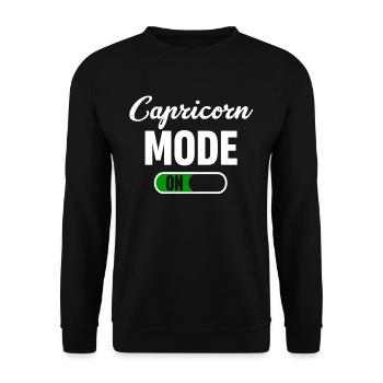 Capricorn mode for funny horoscopes - Unisex Sweatshirt - black - Front - Alina (178cm) & Michal (187cm)