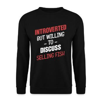Introverti mais prêt à parler de vente - Sweat-shirt Unisexe - noir - Devant - Alina (178cm) & Michal (187cm)
