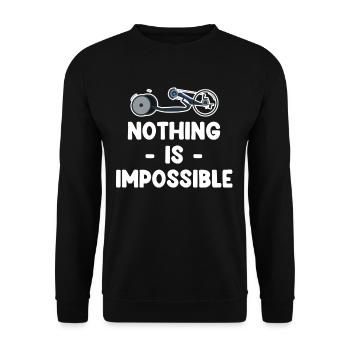 Rien n’est impossible Parasport Handicap - Sweat-shirt Unisexe - noir - Devant - Alina (178cm) & Michal (187cm)