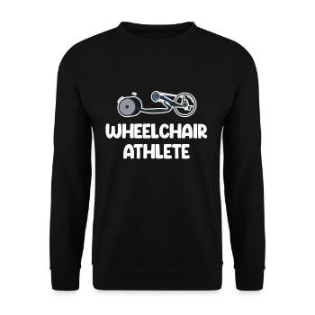 Athlète En Fauteuil Roulant Drôle Paralympique - Sweat-shirt Unisexe - noir - Devant - Alina (178cm) & Michal (187cm)