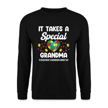 Il faut une grand-mère spéciale pour avoir un TDAH autiste - Sweat-shirt Unisexe - noir - Devant - Alina (178cm) & Michal (187cm)