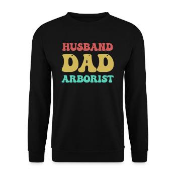 Mari. Papa. Arboriculteur. Papa bûcheron - Sweat-shirt Unisexe - noir - Devant - Alina (178cm) & Michal (187cm)