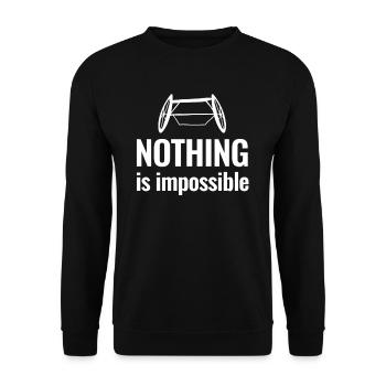Rien n’est impossible Parasport Handicap - Sweat-shirt Unisexe - noir - Devant - Alina (178cm) & Michal (187cm)
