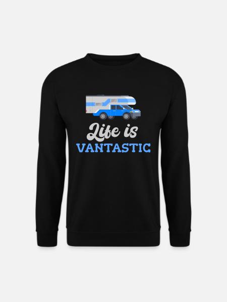 Das Leben Ist Vantastic Van Home Reisende - Unisex Pullover - Schwarz