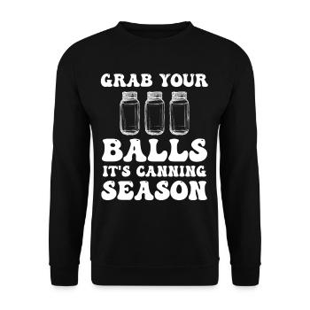 Oui, je peux drôle d’agriculteurs de la saison de conservation - Sweat-shirt Unisexe - noir - Devant - Alina (178cm) & Michal (187cm)