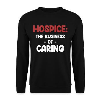 Soins palliatifs : l’affaire des soignants - Sweat-shirt Unisexe - noir - Devant - Alina (178cm) & Michal (187cm)