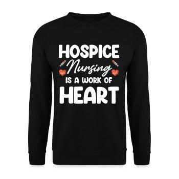 Les soins palliatifs sont un travail de cœur - Sweat-shirt Unisexe - noir - Devant - Alina (178cm) & Michal (187cm)